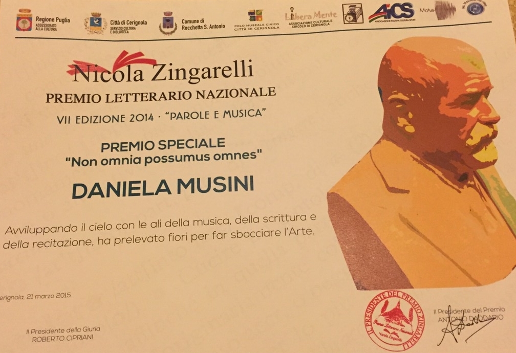 Pergamena Premio Zingarelli